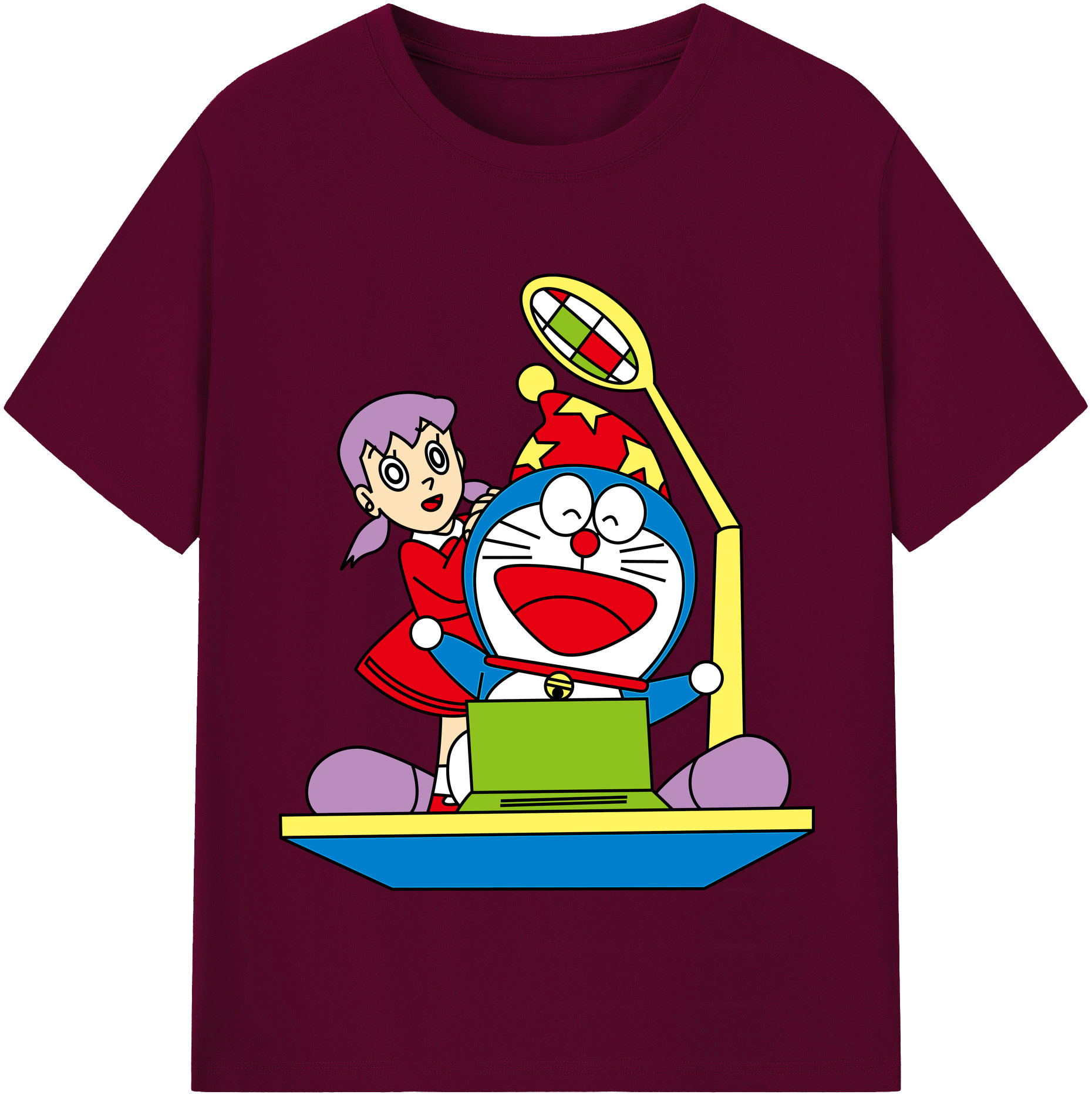 （画像用） ドラえもん みなもと しずか Doraemon Shizuka Minamoto レディースカジュアルプリントTシャツ（綿100％）